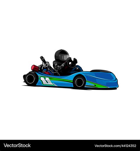 Go Kart Racer Royalty Free Vector Image Vectorstock