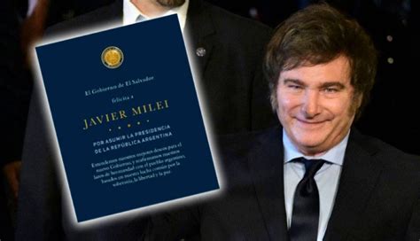 Gobierno salvadoreño felicita a Javier Milei tras asumir la