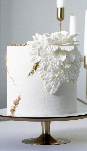 70 Cake Ideas For Birthday And Any Celebration Elegant White And Gold Cake