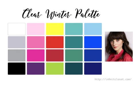 Clear Winter Palette Bright Winter Clear Cool Infinitcloset