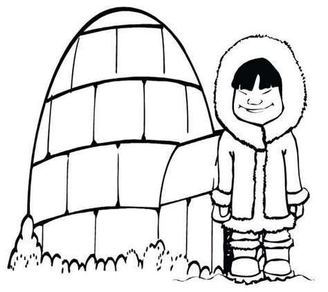 Eskimo Coloring Page