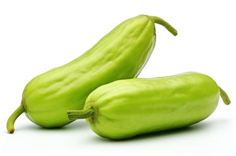 Premium Photo Fresh Bottle Gourd On White Background