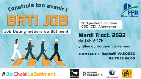 JOB DATING spécial Métiers du Bâtiment Fédération Française du