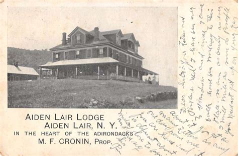 Aiden Lair New York Aiden Lair Lodge Vintage Postcard AA39033 Mary L