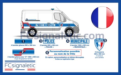 S Rigraphie Police Municipale Pour V Hicule Utilitaire