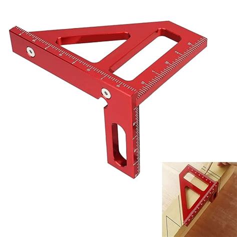 FJLYZL 3D Multi Angle Measuring Ruler 45 90 Degree Triangle Scriber