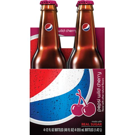 Pepsi Wild Cherry Soda 4 12 Fl Oz Bottles Cola Mathernes Market