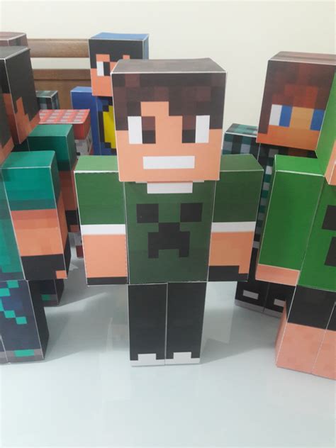 Impresso Boneco Do Minecraft Para Imprimir Boneco Do