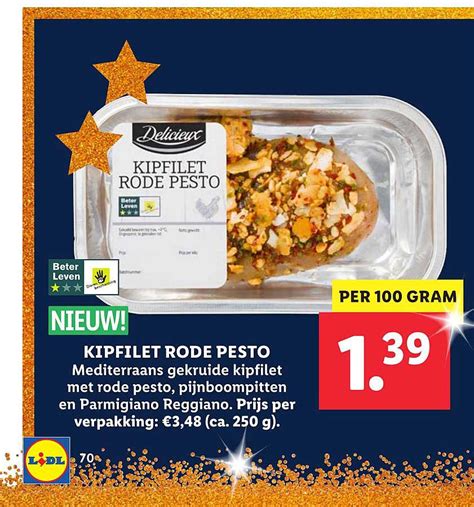 Kipfilet Rode Pesto Aanbieding Bij Lidl Folders Nl