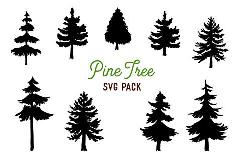 Pine Tree Silhouette Svg Free - 1379+ SVG Images File - Free SVG & PNG ...