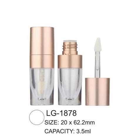 3 5ml Round Plastic Empty Lipgloss Tube Packaging Bottle Container With