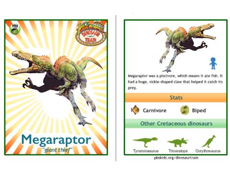 Dinosaur Train Megaraptor card by Vespisaurus on DeviantArt