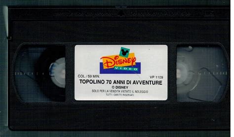 TOPOLINO 70 ANNI DI AVVENTURE VHS ORIGINALE WALT DISNEY 1998 EBay