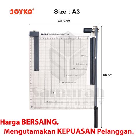 Jual Paper Cutter A3 Joyko Pc 3846 Mesin Pemotong Cutting Kertas