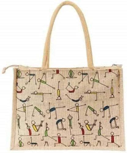 Full Automatic Printed Eco Friendly Jute Gunny Bag With Handle Use For