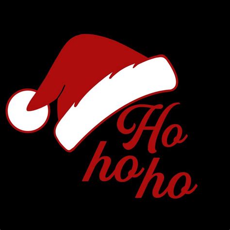 A Red And White Santa Hat With The Word Ho Hoo On It S Side