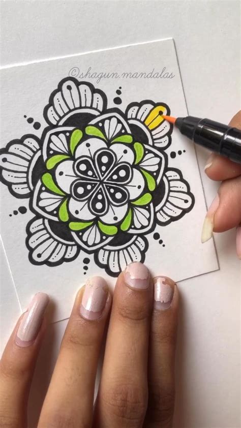 Mini Mandala Drawing By Shagun Goyal Mandala Drawing Mandala Art