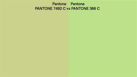 Pantone 7492 C Vs PANTONE 366 C Side By Side Comparison