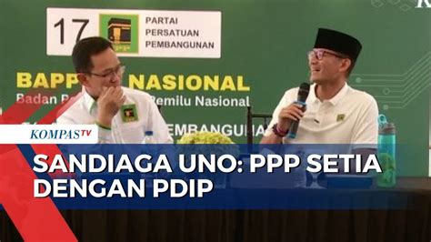 Desas Desus Koalisi Meluas Sandiaga Sebut PPP Tetap Fokus Dan Setia