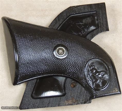 Colt Saa And Frontier Black Hard Rubber Checkered W Rampant Colt Grips