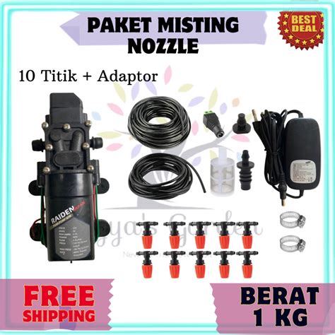 Jual Paket Misting Nozzle 10 Titik Penyiraman Kabut Penyiram