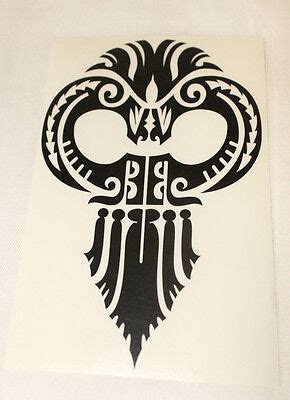 Black Ikaika Hawaiian Warrior Helmet Vinyl Car Truck Window Decal