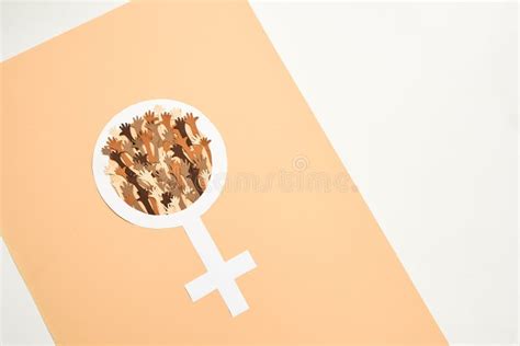 Signo De La Oposición De Las Mujeres De Género a Los Hombres Foto de