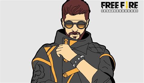 DJ Alok Free Fire Games Character Vector