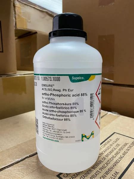 Phosphoric acid 85 AR grade 1 ลตร ขวด ยหอ Merck Germany แลป