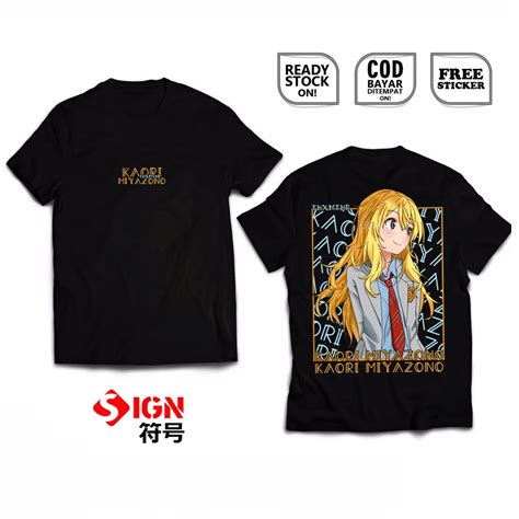 Jual KAOS KAORI MIYAZONO SHIGATSU WA KIMI NO USO WAIFU ANIME MANGA