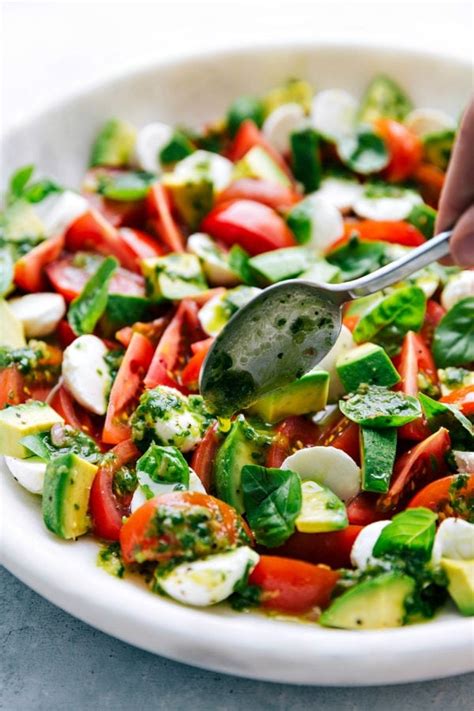 Caprese Salad With Basil Dressing Chelseas Messy Apron