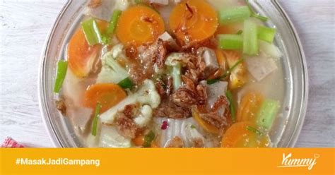 Resep Sop Kembang Kol Sawi Bakso Sederhana Rumahan Di Yummy App