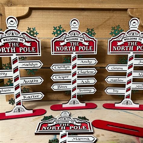 North Pole Sign Etsy