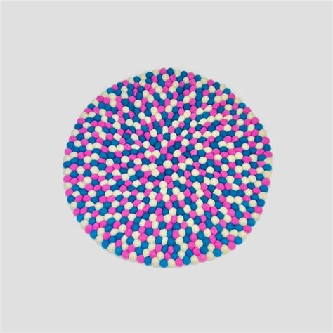 Felt Ball Rug Etsy