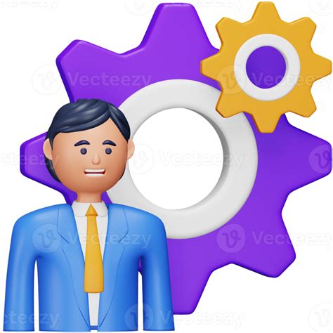 Managing D Rendering Isometric Icon Png