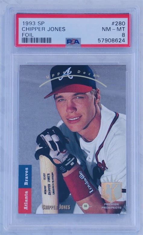 1993 Upper Deck SP Chipper Jones Foil 280 PSA 8 NM MT HOF Atlanta