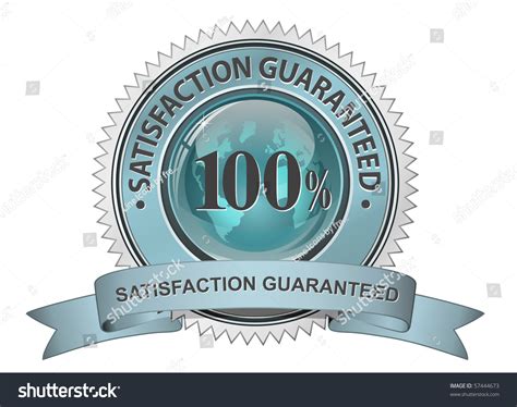 100 Satisfaction Guaranteed Sign Stock Vector Illustration 57444673