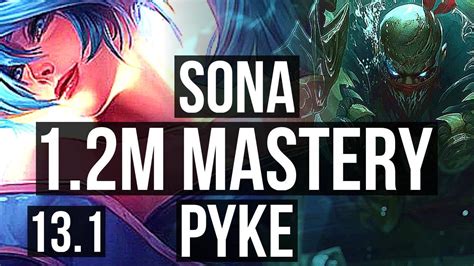 SONA Ez Vs PYKE Aphelios SUP 3 2 21 1100 Games 1 2M Mastery