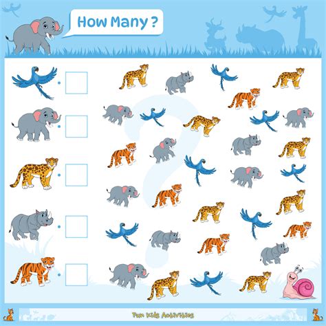 Fun counting animals game for kids part 2 17263325 Vector Art at Vecteezy