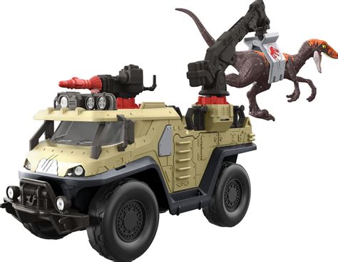 Buy Jurassic World Dominion Capture and Crush Truck with Velociraptor ...