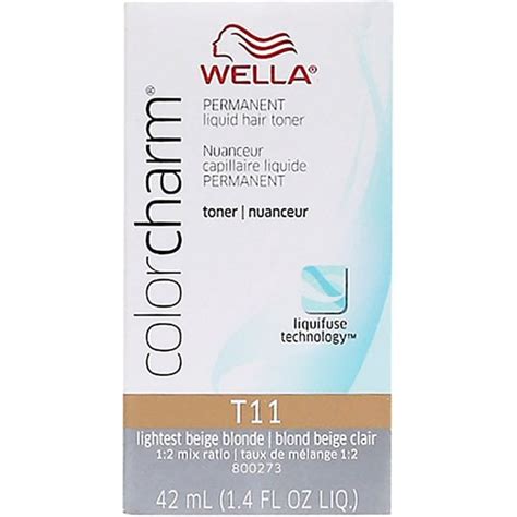 Wella Color Charm Permanent Liquid Hair Toner T Lightest Beige Blonde Fl Oz Beauty