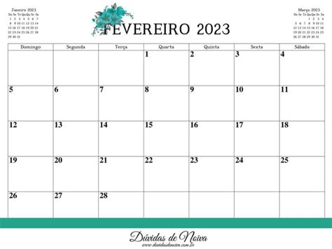 Calendario Mes De Fevereiro 2023 Para Imprimir IMAGESEE