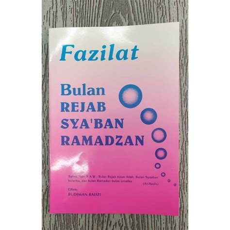 Fadhilat Fazilat Bulan Rejab Syaban Ramadhan Shopee Malaysia