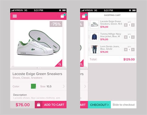 Pin On Mobile Ui Shopping Cart Products