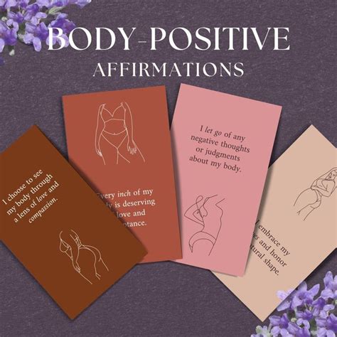 48 Body Positive Affirmation Cards Instant Download Body Positivity