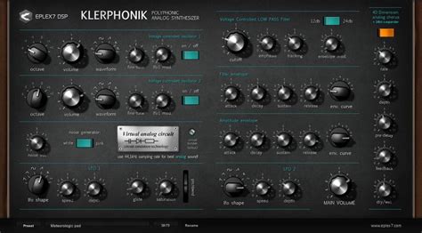 Eplex7 DSP Releases Klerphonik Virtual Analog Synthesizer Instrument