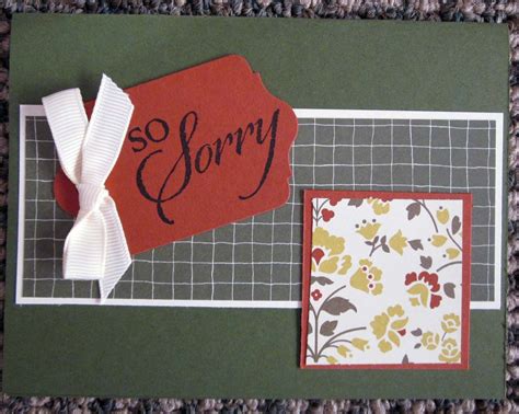 Sympathy/Sorry card handstamped handmade So Sorry card | Etsy