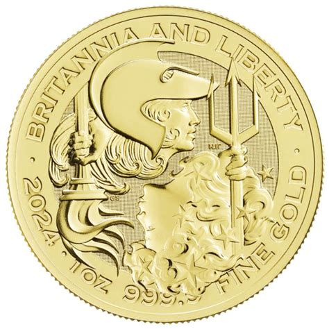 Great Britain Britannia And Liberty 1 Ounce Gold 2024 Golden Eagle Coins