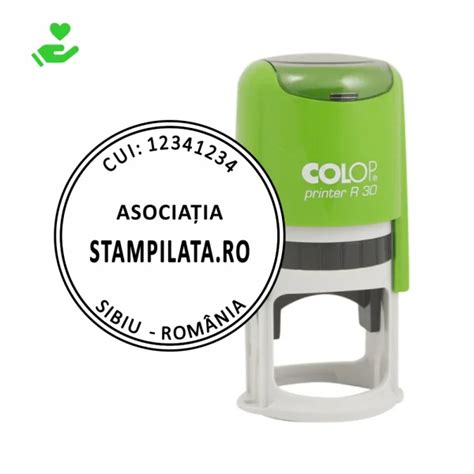 Stampila Printer Colop R Pentru Asociatie Fundatie Rotunda