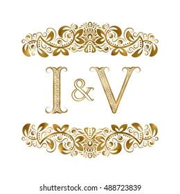 M Vintage Initials Logo Symbol Letters Vector De Stock Libre De